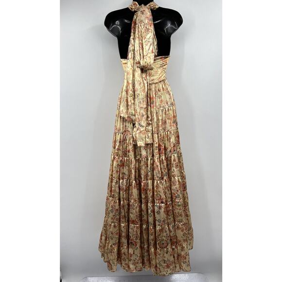 Free People Floral Midi Dress - Peach and Red - Picture 5 of 9